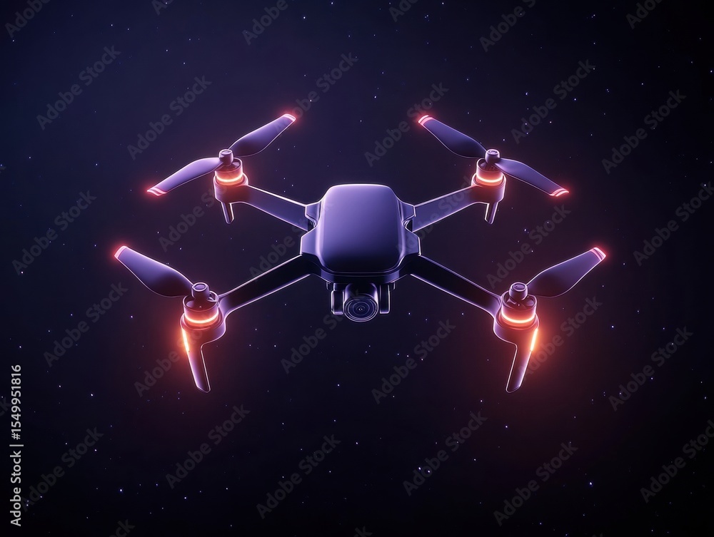 Naklejka premium Drone in space