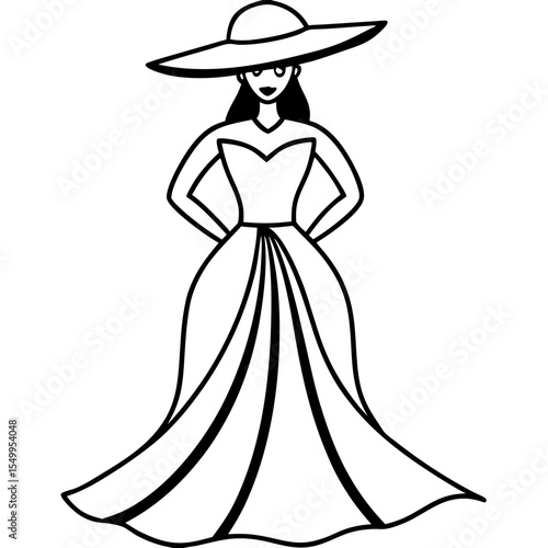 girl in a black dress