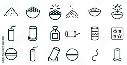 Bakery and confectionery line icons set – outline, pastry, dessert and baking symbols