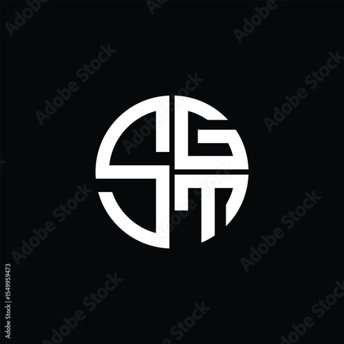 SGT logo SGT icon SGT monogram SGT letter minimalist Circle flat Unique modern abstract logo design.