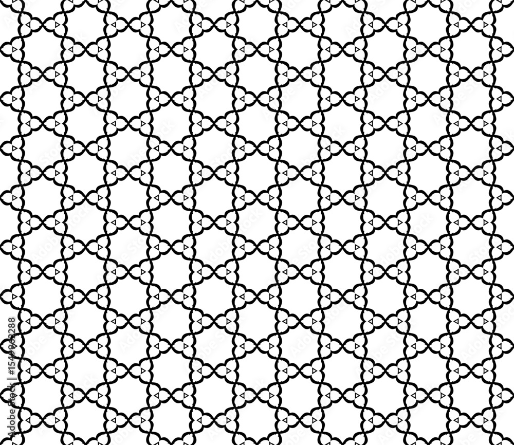 Fototapeta premium Black and white seamless abstract pattern. Background and backdrop. Grayscale ornamental design.