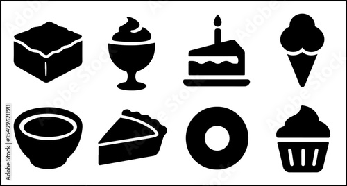 Dessert Silhouette Icons