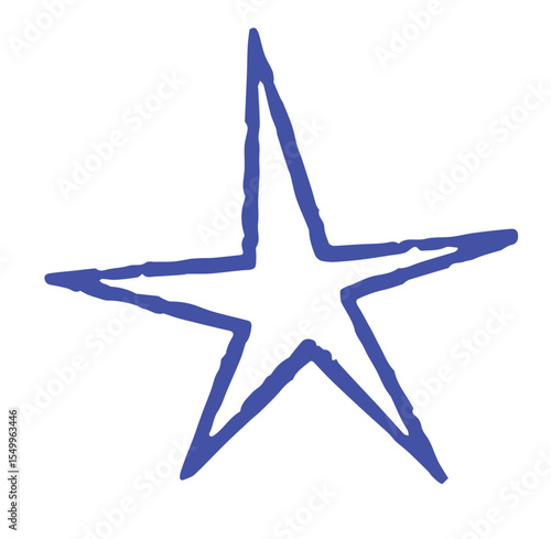 Blue stars icon scrapbook doodle planner