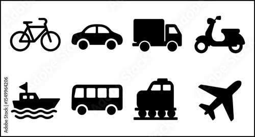 Vehicle Silhouette Icons
