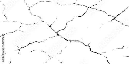 "Dry cracked earth texture on white background. High-contrast natural pattern ideal for climate change, drought, environmental concepts, or abstract design backgrounds and surface textures"