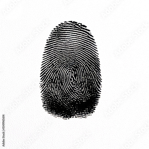 Huella digital aislada sobre fondo transparente. PNG.