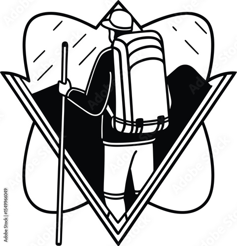 vector illustration of a man with sword