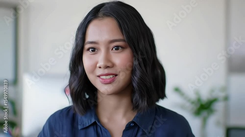 portrait of a young woman smiling
