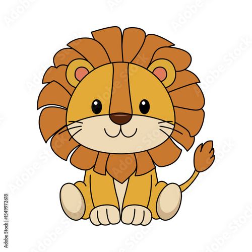 leão desenho infantil minimalista