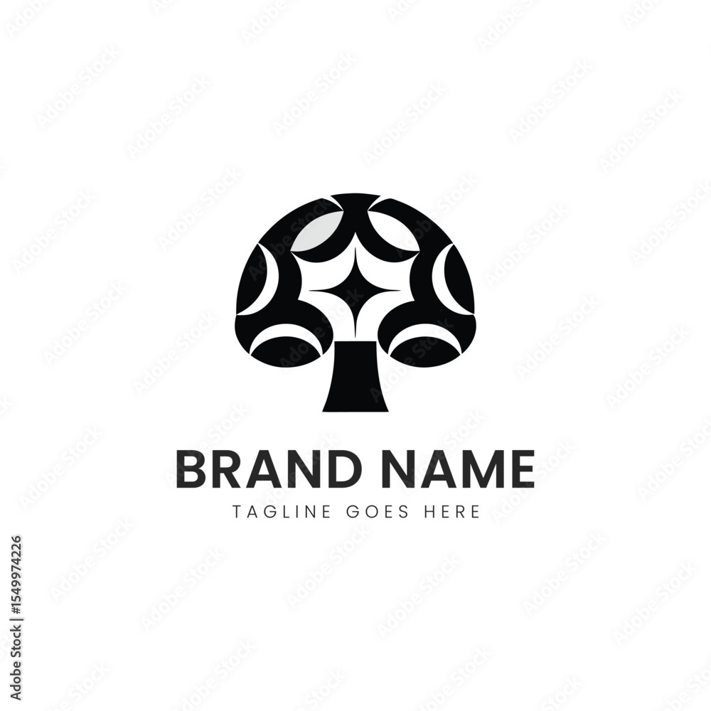 A modern, stylized black tree logo featuring circular patterns, ideal for branding or eco-friendly initiatives, conveying growth and sustainability. A modern, stylized black tree logo featuring circular patterns, ideal for branding or eco-friendly initiatives, conveying growth and sustainability.