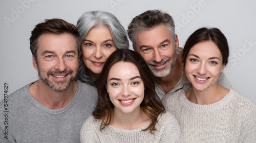 Portrait of a multi-generational family.