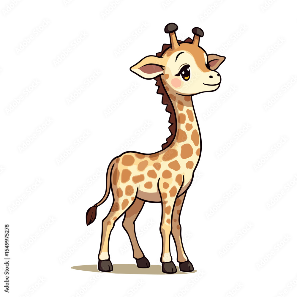Naklejka premium Cute Baby Giraffe Clipart 02