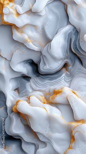 Smooth marble texture with golden accents and flowing patterns