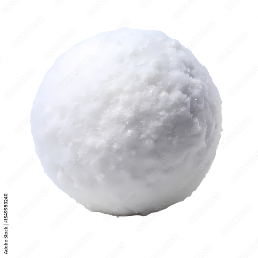 A Perfectly Formed Snowball isolated on transparent baackground A Perfectly Formed Snowball isolated on transparent baackground