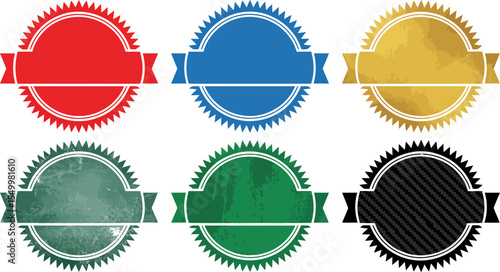 Vector set of colorful starburst badges sale promotion labels graphic design elements for web and print editable stock vector illustration