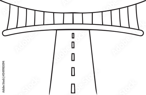 Stylish vector illustration of road surface, road surface line art vector icon design, road surface silhouette vector