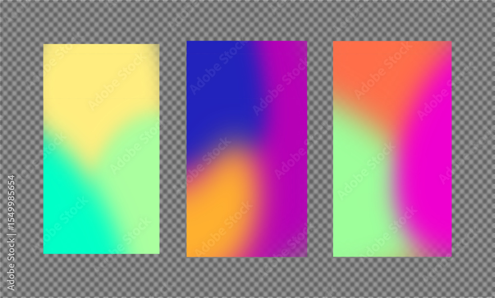 Fototapeta premium A set of colorful gradient background, vector illustration, design elements, wallpaper concept.