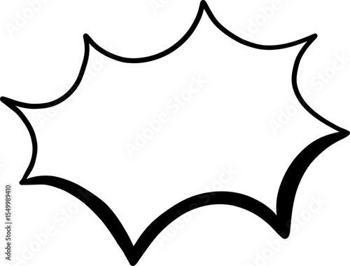 Spiky Comic Burst Speech Bubble Outline