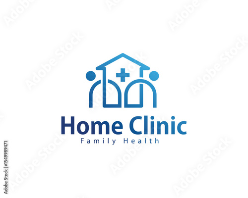 home care logo creative design concept medical clinic plus