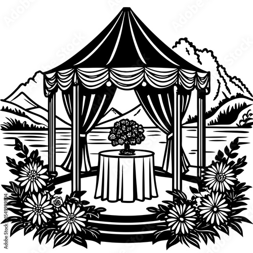 circus tent vector illustration
