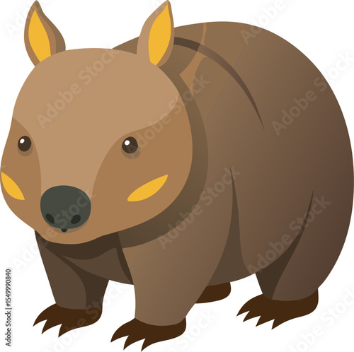 illustration of cartoon Wombat