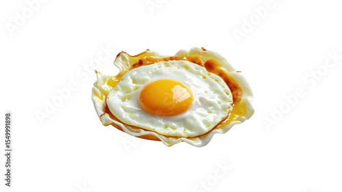 Sunny-Side Up Egg on Crispy Fried Flatbread