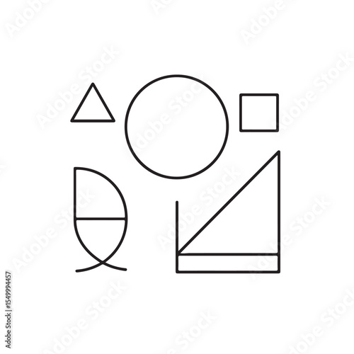 vector illustration of an abstract background Minimalist Geometric Shapes Illustration arrow knob