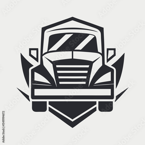 Premium trucking company ready made logo. 18 wheeler semi truck logo vector. Best for trucking and freight related industry