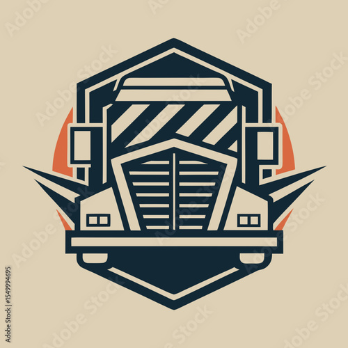 Premium trucking company ready made logo. 18 wheeler semi truck logo vector. Best for trucking and freight related industry