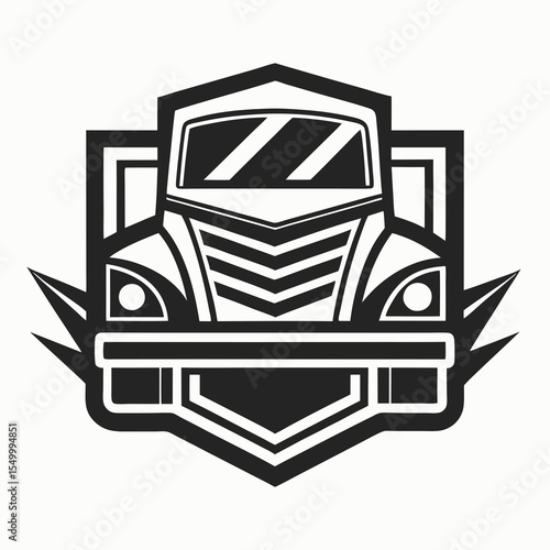 Premium trucking company ready made logo. 18 wheeler semi truck logo vector. Best for trucking and freight related industry