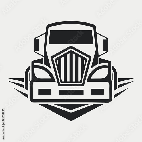 Premium trucking company ready made logo. 18 wheeler semi truck logo vector. Best for trucking and freight related industry
