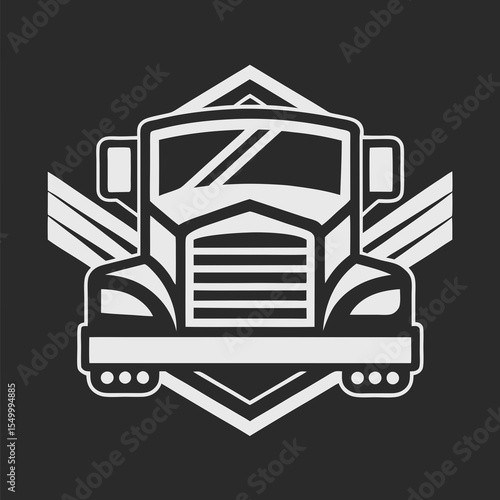 Premium trucking company ready made logo. 18 wheeler semi truck logo vector. Best for trucking and freight related industry