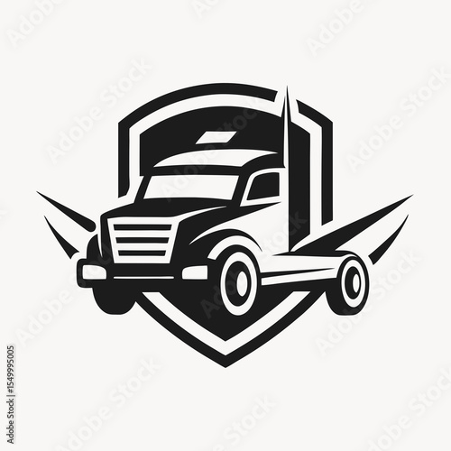 Premium trucking company ready made logo. 18 wheeler semi truck logo vector. Best for trucking and freight related industry