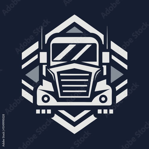 Premium trucking company ready made logo. 18 wheeler semi truck logo vector. Best for trucking and freight related industry
