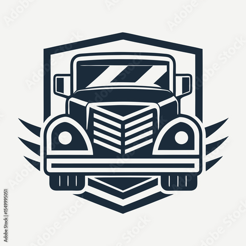 Premium trucking company ready made logo. 18 wheeler semi truck logo vector. Best for trucking and freight related industry