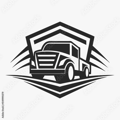 Premium trucking company ready made logo. 18 wheeler semi truck logo vector. Best for trucking and freight related industry
