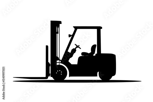 a black silhouette of a tractor on a white background black, illustration, silhouette, tractor , Generative art.