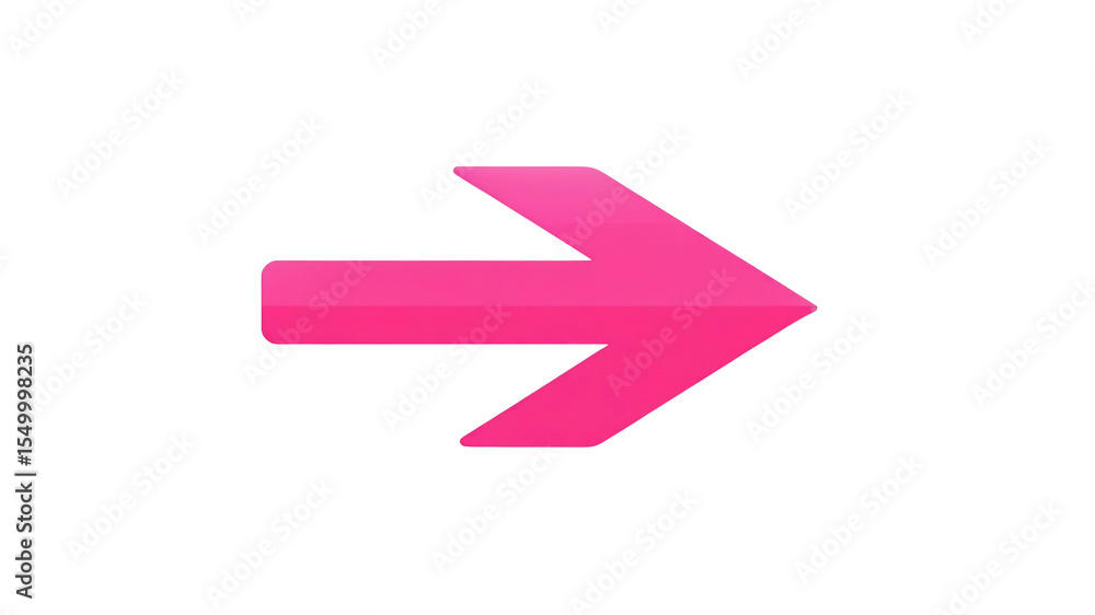 Pink 3D Arrow Pointing Right Graphic Design Element Pink 3D Arrow Pointing Right Graphic Design Element