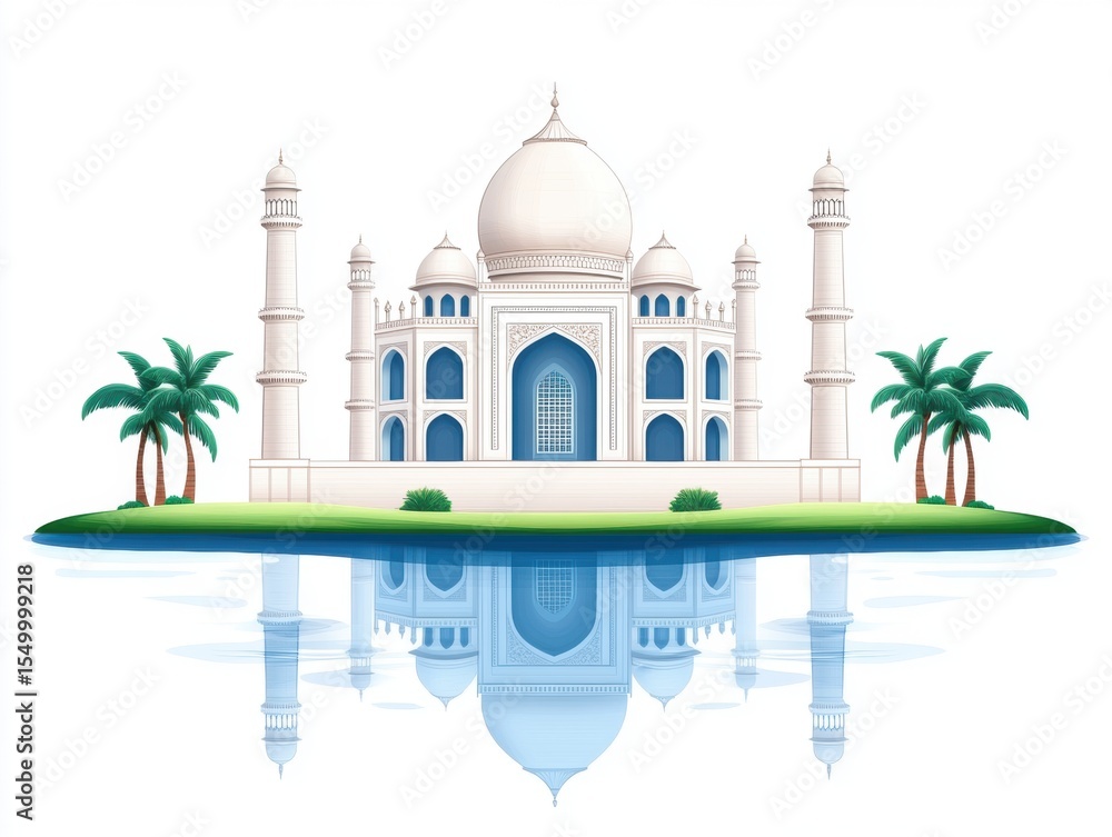 Obraz premium Majestic monument reflected on water