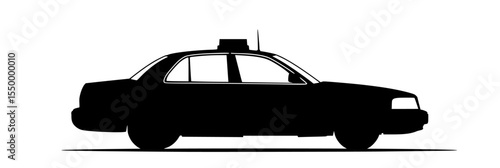 a black silhouette of a taxi on a white background black, car, icon, roof, silhouette, taxi , Generative art.