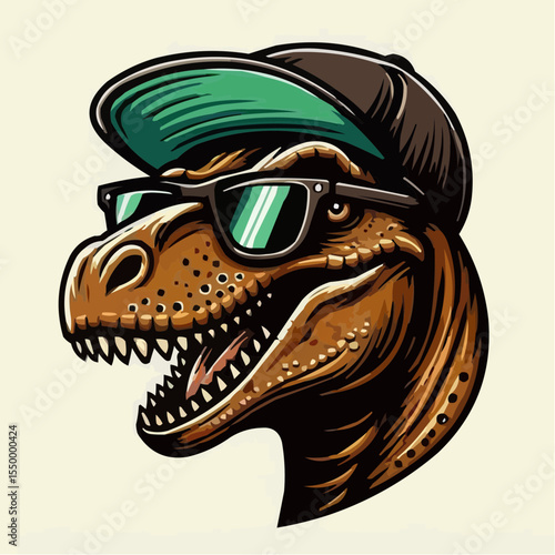 alternative digital art of a fun dinosaur 37