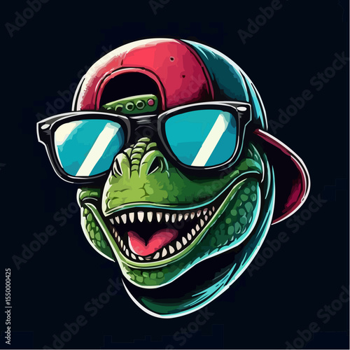 alternative digital art of a fun dinosaur 36