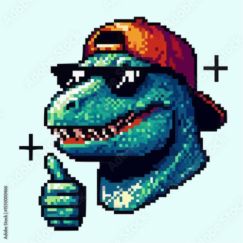 alternative digital art of a fun dinosaur 32