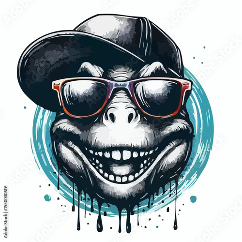 alternative digital art of a fun dinosaur 12