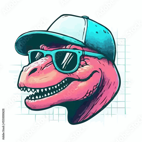 alternative digital art of a fun dinosaur 9