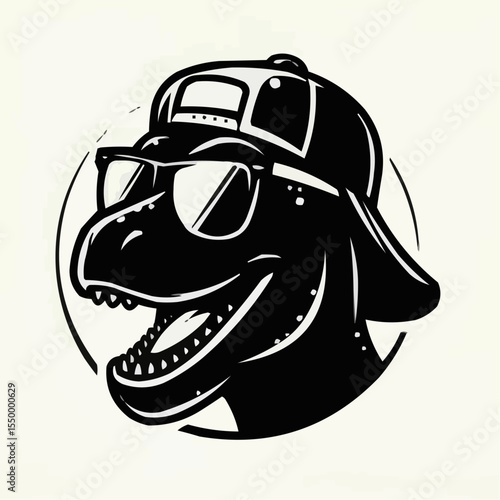 alternative digital art of a fun dinosaur 8