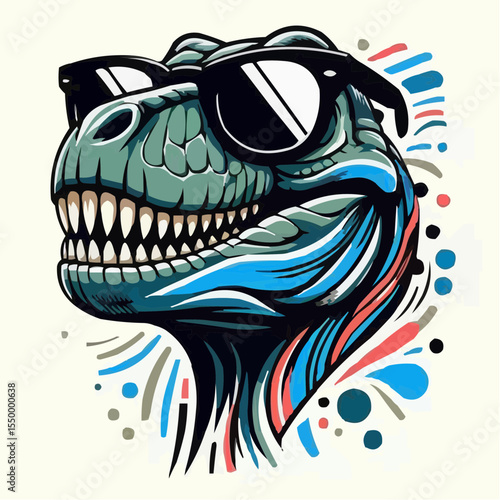 alternative digital art of a fun dinosaur 5