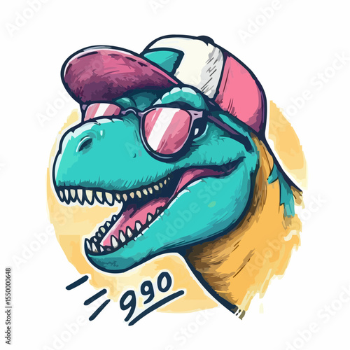 alternative digital art of a fun dinosaur 2