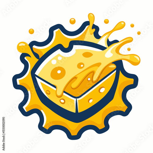 Dairy products and milk icons of bottle and butter, sour cream and curd, cheese, yogurt or kefir in pitcher, cottage cheese and fresh cream in bowl for milk shop, store or market