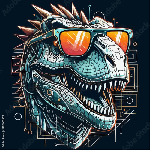 
the face of a stylish and fun dinosaur 29